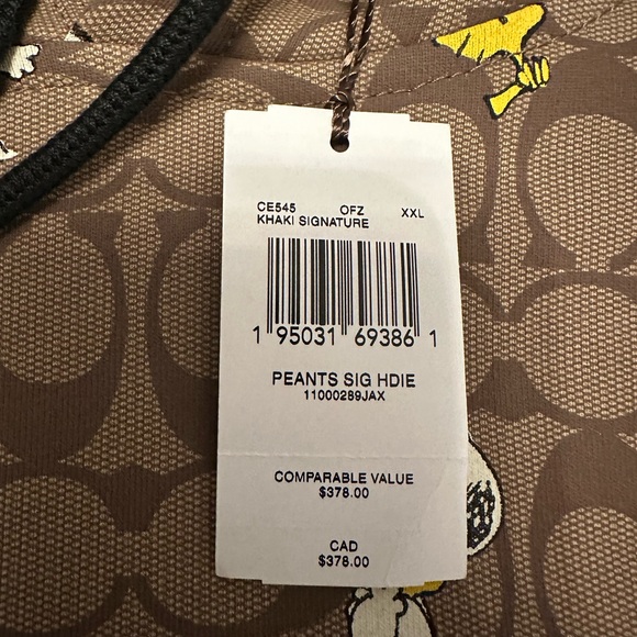 Authentic! Rare. Coach Brown Hoodie with Snoopy Characters New with tags! - Picture 4 of 4